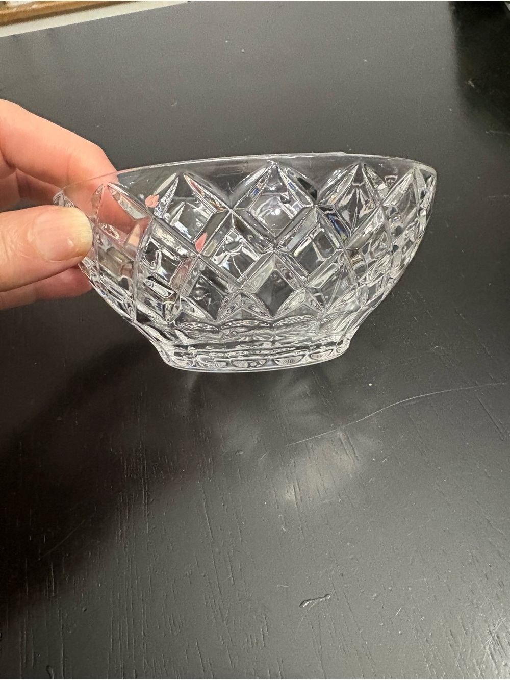 Lenox Clear Crystal Diamond-Pattern Serving Bowl